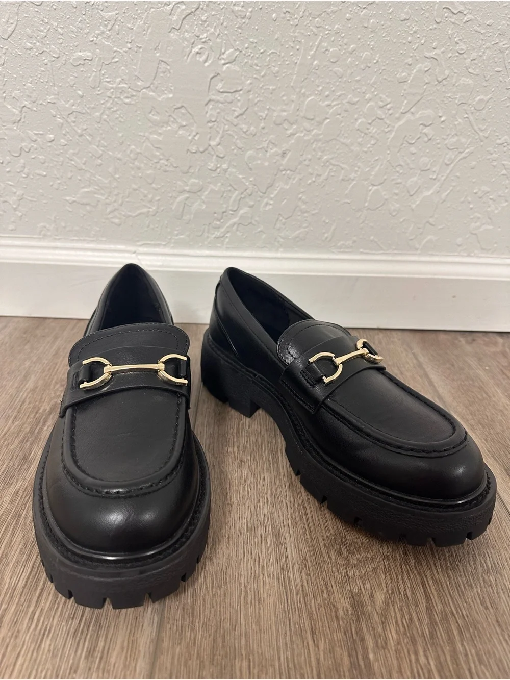 Wild Fable Kora Black Lug Sole Bit Loafers Chunky Platform Size 8.5 NWOT